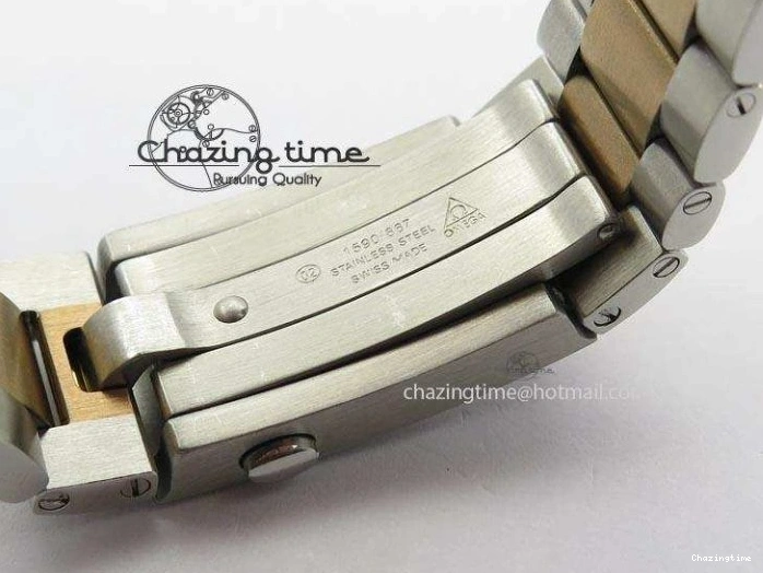 1224 FlexibleFit Seamaster Professional Chrono SS RG Blue Ceramic Blue Dial On SS RG Bracelet A 8211